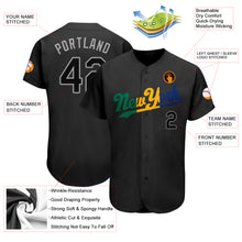 Load image into Gallery viewer, Custom Black Black-Royal Authentic Split Fashion Baseball Jersey
