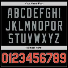 Load image into Gallery viewer, Custom Black Orange-Gray Authentic Throwback Basketball Jersey
