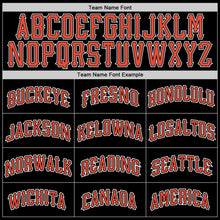 Load image into Gallery viewer, Custom Black Orange-White Authentic Throwback Basketball Jersey
