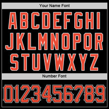 Load image into Gallery viewer, Custom Black Orange-White Authentic Throwback Basketball Jersey
