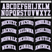 Load image into Gallery viewer, Custom Black White-Purple Authentic Throwback Basketball Jersey
