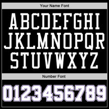 Load image into Gallery viewer, Custom Black White-Purple Authentic Throwback Basketball Jersey
