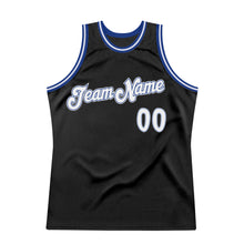 Load image into Gallery viewer, Custom Black White-Royal Authentic Throwback Basketball Jersey
