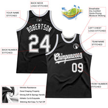 Laden Sie das Bild in den Galerie-Viewer, Custom Black White-Gray Authentic Throwback Basketball Jersey
