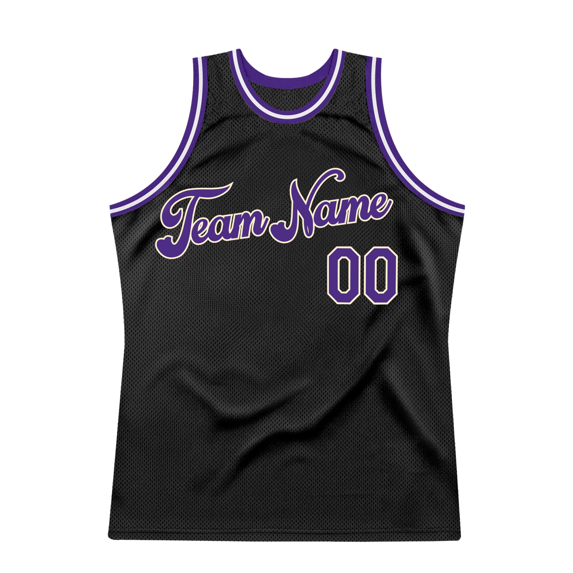 Sale Build Cream Basketball Authentic Black Throwback Jersey Purple –  CustomJerseysPro