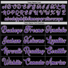 Load image into Gallery viewer, Custom Black Purple-Red Authentic Throwback Basketball Jersey

