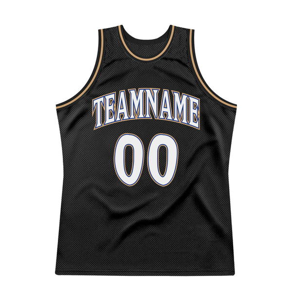 Sale Build Gold Basketball Authentic White Throwback Jersey Black