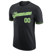 Load image into Gallery viewer, Custom Black Neon Green-White Performance T-Shirt
