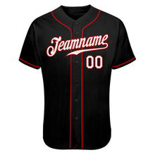 Laden Sie das Bild in den Galerie-Viewer, Custom Black White-Red Authentic Skull Fashion Baseball Jersey
