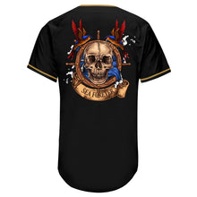 Загрузить изображение в средство просмотра галереи, Custom Black Black-Old Gold Authentic Skull Fashion Baseball Jersey

