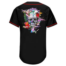 Laden Sie das Bild in den Galerie-Viewer, Custom Black White-Red Authentic Skull Fashion Baseball Jersey
