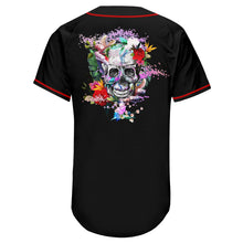 Load image into Gallery viewer, Custom Black White-Red Authentic Skull Fashion Baseball Jersey
