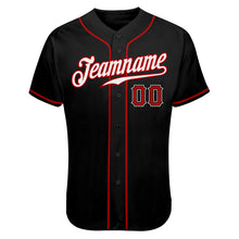 Laden Sie das Bild in den Galerie-Viewer, Custom Black White-Red Authentic Skull Fashion Baseball Jersey
