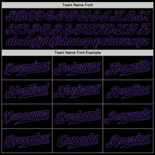 Загрузить изображение в средство просмотра галереи, Custom Black Black-Purple Authentic Skull Fashion Baseball Jersey
