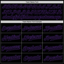 Load image into Gallery viewer, Custom Black Black-Purple Authentic Skull Fashion Baseball Jersey
