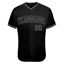 Load image into Gallery viewer, Custom Black Black-Gray Authentic Skull Fashion Baseball Jersey
