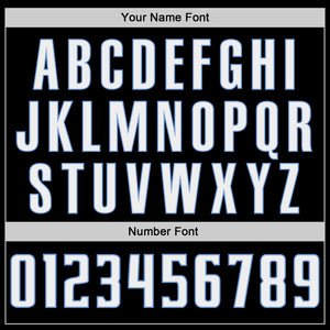 Custom Black White-Light Blue Authentic Baseball Jersey