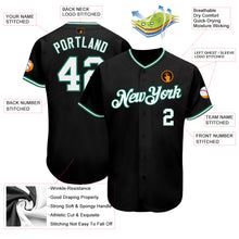 Laden Sie das Bild in den Galerie-Viewer, Custom Black White-Kelly Green Authentic Baseball Jersey
