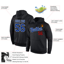 Загрузить изображение в средство просмотра галереи, Custom Stitched Black Royal-Red Sports Pullover Sweatshirt Hoodie
