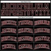 Charger l&#39;image dans la galerie, Custom Black Red Pinstripe Black-White Authentic Basketball Jersey
