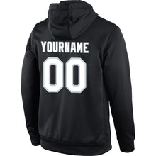 Загрузить изображение в средство просмотра галереи, Custom Stitched Black White-Silver Sports Pullover Sweatshirt Hoodie
