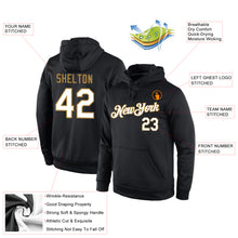 Load image into Gallery viewer, Custom Stitched Black White-Old Gold Sports Pullover Sweatshirt Hoodie
