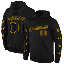 Load image into Gallery viewer, Custom Stitched Black Black-Gold 3D Pattern Design Butterfly Sports Pullover Sweatshirt Hoodie

