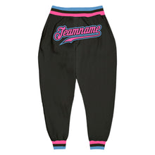 Laden Sie das Bild in den Galerie-Viewer, Custom Black Pink-Light Blue Sports Pants
