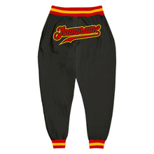 Load image into Gallery viewer, Custom Black Red-Gold Sports Pants
