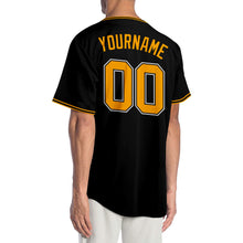 Laden Sie das Bild in den Galerie-Viewer, Custom Black Gold-White Authentic Baseball Jersey
