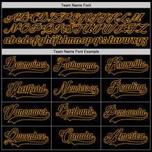 Загрузить изображение в средство просмотра галереи, Custom Black Black-Gold Authentic Baseball Jersey
