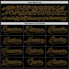 Laden Sie das Bild in den Galerie-Viewer, Custom Black Black-Old Gold Authentic Baseball Jersey
