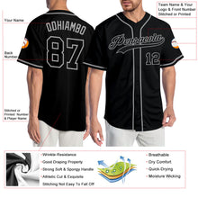 Загрузить изображение в средство просмотра галереи, Custom Black Black-Gray Authentic Baseball Jersey
