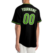 Load image into Gallery viewer, Custom Black Neon Green-White Authentic Baseball Jersey
