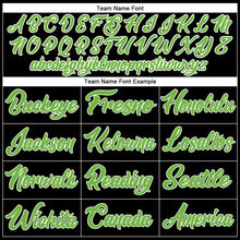 Load image into Gallery viewer, Custom Black Neon Green-White Authentic Baseball Jersey
