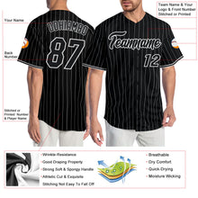 Laden Sie das Bild in den Galerie-Viewer, Custom Black White Pinstripe Black-White Authentic Baseball Jersey
