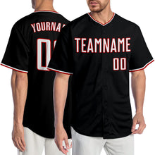 Charger l&#39;image dans la galerie, Custom Black White-Red Authentic Baseball Jersey
