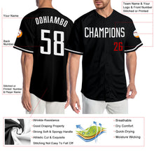 Charger l&#39;image dans la galerie, Custom Black White-Red Authentic Baseball Jersey
