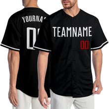 Charger l&#39;image dans la galerie, Custom Black White-Red Authentic Baseball Jersey
