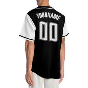 Custom Black White-Gray Authentic Two Tone Baseball Jersey