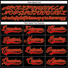 Загрузить изображение в средство просмотра галереи, Custom Black Black-Red Authentic Baseball Jersey
