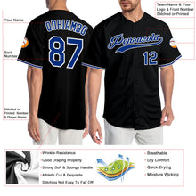 Laden Sie das Bild in den Galerie-Viewer, Custom Black Royal-White Authentic Baseball Jersey
