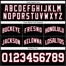 Load image into Gallery viewer, Custom Black White-Red Authentic Throwback Basketball Shorts
