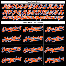 Load image into Gallery viewer, Custom Black Royal-Orange Authentic Baseball Jersey
