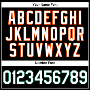 Custom Black White-Orange Authentic Baseball Jersey