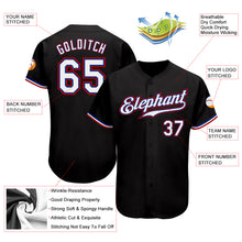 Charger l&#39;image dans la galerie, Custom Black White-Red Authentic Baseball Jersey
