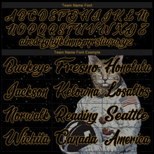 Загрузить изображение в средство просмотра галереи, Custom Black Black-Old Gold 3D Pattern Design Astronaut Authentic Baseball Jersey

