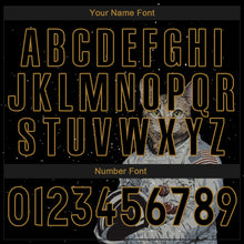 Загрузить изображение в средство просмотра галереи, Custom Black Black-Old Gold 3D Pattern Design Astronaut Authentic Baseball Jersey
