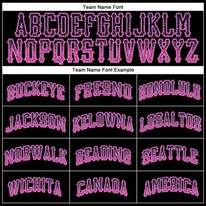 Custom Black Pink-Light Blue Authentic Drift Fashion Baseball Jersey