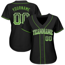 Laden Sie das Bild in den Galerie-Viewer, Custom Black Neon Green-White Authentic Drift Fashion Baseball Jersey
